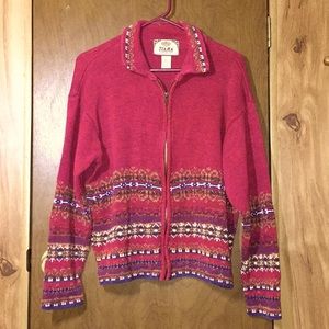 Tiara Sweater Cardigan XL Magenta